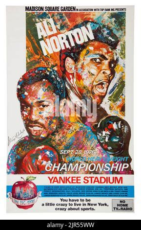 1976 Muhammad Ali Vs Ken Norton On Site Fight Poster Stock Photo Alamy