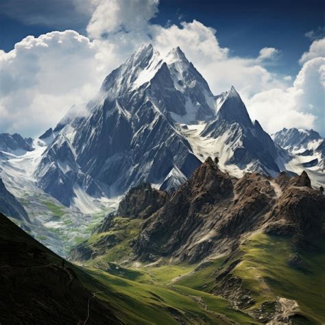 Premium AI Image | Majestic Rugged Mountain Terrain