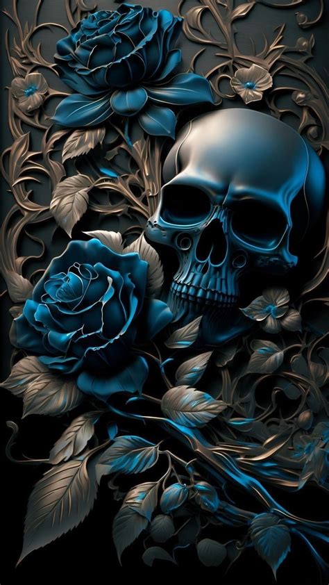 Pin On Roze In Skull Wallpaper Beautiful Dark Art Skull Art