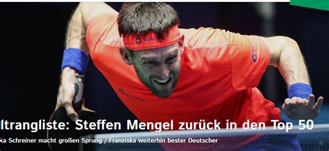 MENGEL ZURÜCK IN DEN TOP 50 SPORT RHEIN ERFT