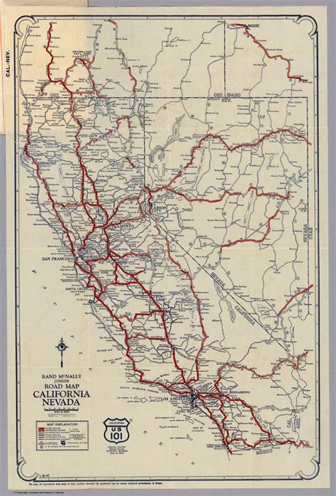 Road Map Of California And Nevada - Printable Maps