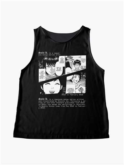 Kurumi Saiki The Disastrous Life Of Saiki K Saiki Kusuo No Sainan Manga Text Design Sleeveless