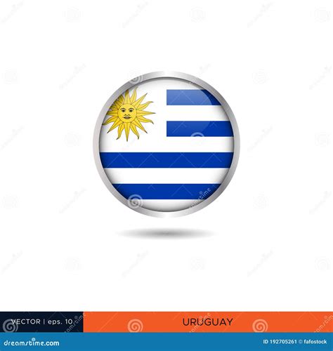 Uruguay Round Flag Vector Design Stock Vector Illustration Of