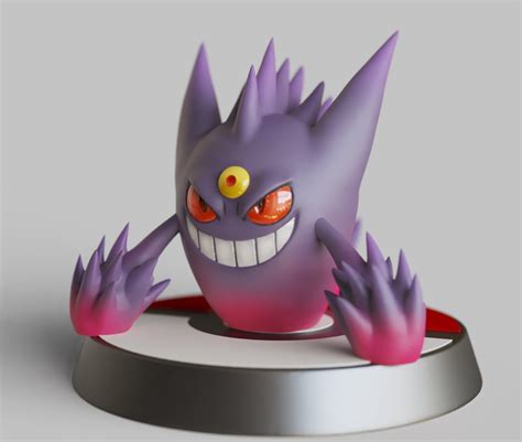 STL file Mega Gengar Halloween FAN ART POKÉMON FIGURINE 3D