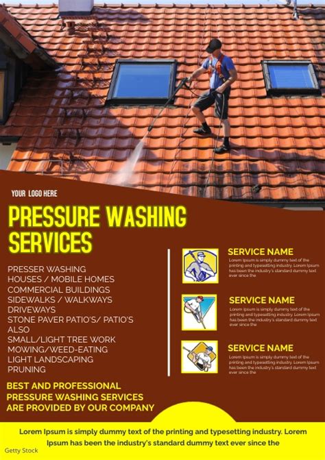 Pressure Washing Services Template Postermywall