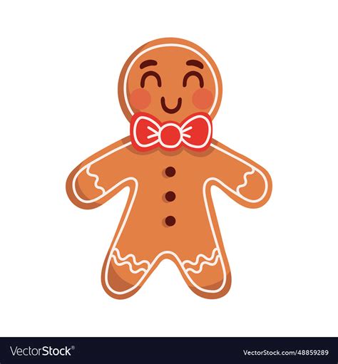 Christmas character gingerbread man Royalty Free Vector