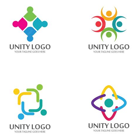 Premium Vector Colorful Unity Concept Logo Icon Vector Template