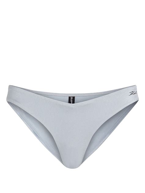 Karl Lagerfeld Bikini Bottom Metalizado Gris Farfetch Mx