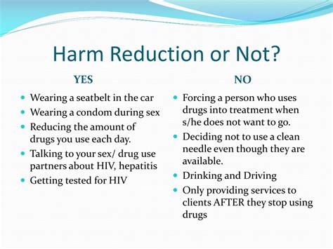 Ppt Overview Of Harm Reduction Core Principles Services Powerpoint