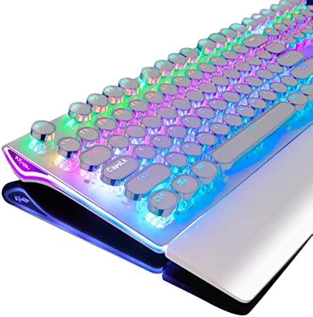 RK ROYAL KLUDGE Teclado mecánico para juegos estilo máquina de escribir