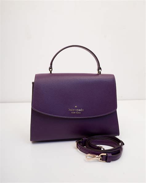 KATE SPADE DARCY RIPE PLUM REFINED GRAIN GRAB HANDLE BAG - Debrasgrace
