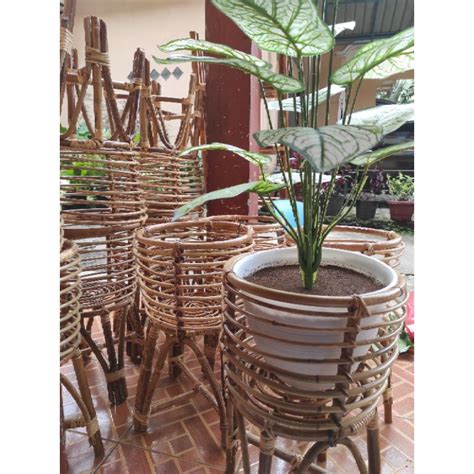 Jual Standing Rotan Cm Standing Pot Rotan Standing Planter