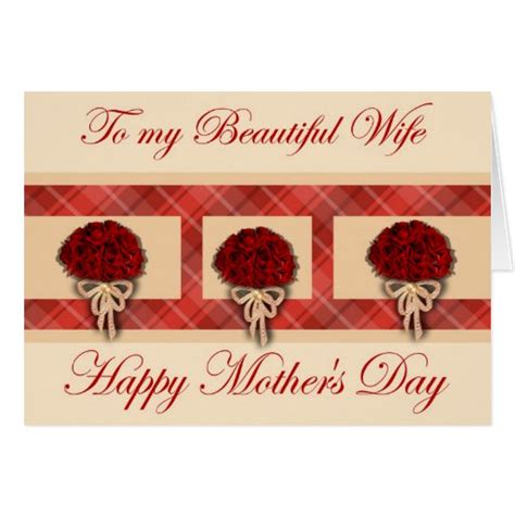 Happy Mothers Day To Wife From Husband Greeting Card Zazzle