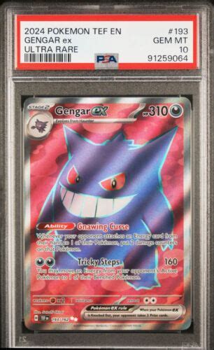 Psa Gengar Ex Full Art Temporal Forces Ebay