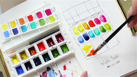 Illustrating My Current Watercolour Palette Portable Painter Real