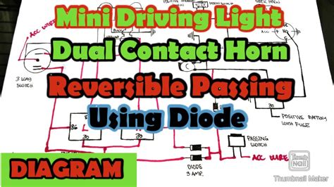 Mdl Dual Contact Horn Reversible Passing Using Diode Youtube