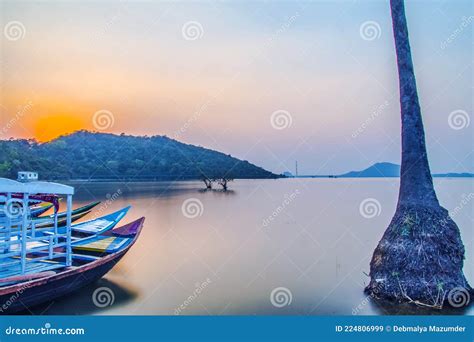 A Long Exposure Shot of Maithon Dam West Bengal India Stock Image ...