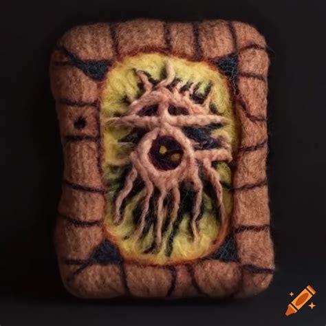 Necronomicon Made Of Felted Wool