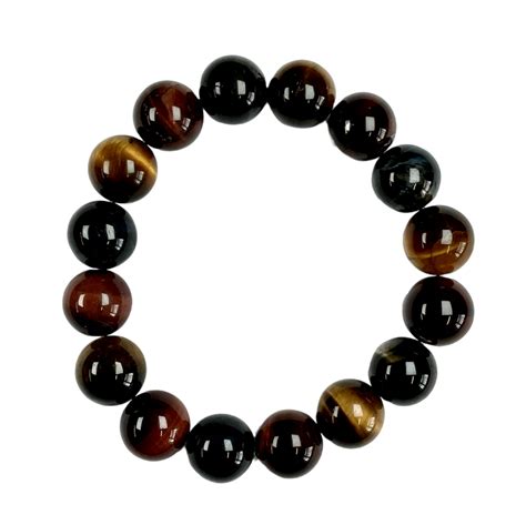 Mixed Tigers Eye 12mm Round Bracelet Craftstones