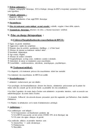 Diagnostic Et TRT Des Exacerbations De La BPCO PDF