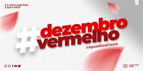 Banner Previna se Mês de Luta Contra a AIDS Dezembro Vermelho Social