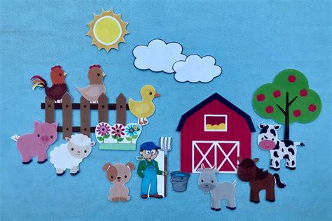 Old Macdonald Had A Farm Felt Board Story Preschool Learning Etsy