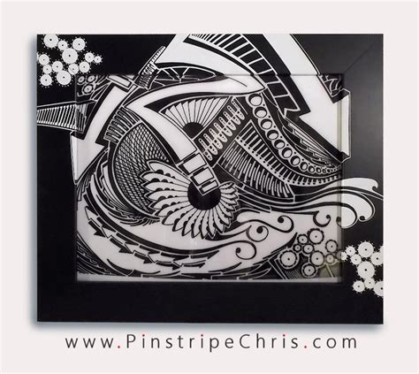 Pinstripe Chris: Custom Painted Sharpie Art Framed Prints