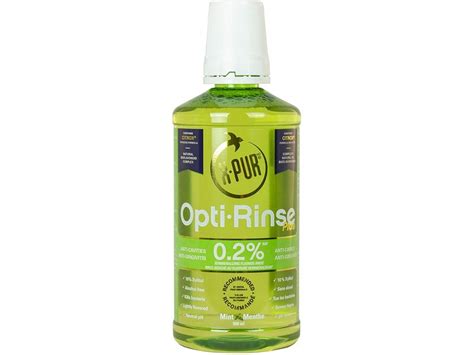 X-Pur Opti-Rinse Plus Anti-Cavities 0.2%, Mint, 500 ml Ingredients and ...