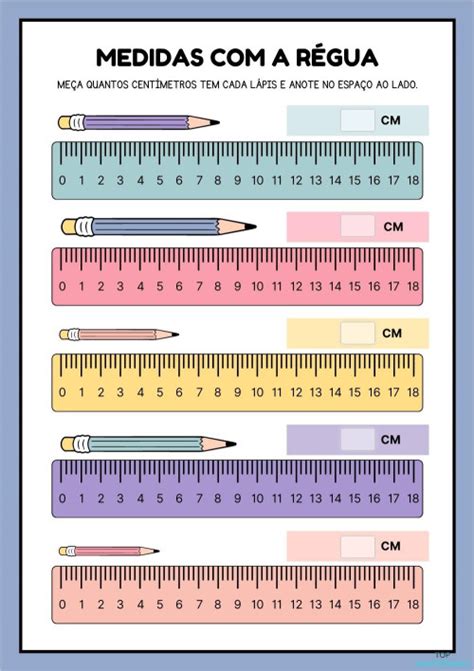 Quantos Centímetros Tem Uma Régua - MEDIDAS COM A RÉGUA. Ficha interativa | TopWorksheets