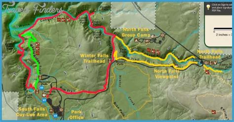 Silver Falls Hiking Trail Map - TravelsFinders.Com