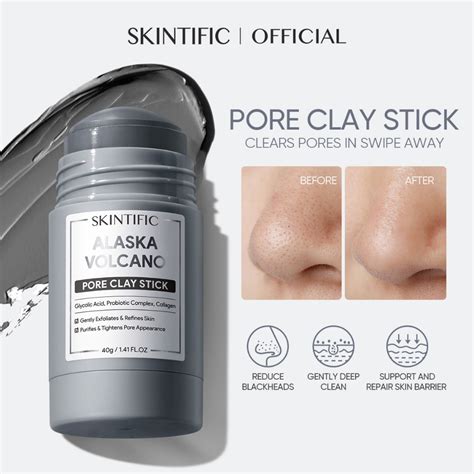 Hot Skintific Alaska Volcano Pore Clay Mask Stick Anti Blackhead Deep