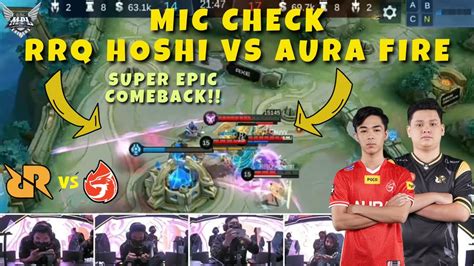 FULL MIC CHECK RRQ HOSHI VS AURA FIRE PLAYOFF MPL ID SEASON 10