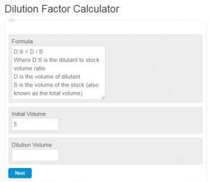 Dilution Factor Calculator (Dilutant to Stock Ratio) - Calculator Academy