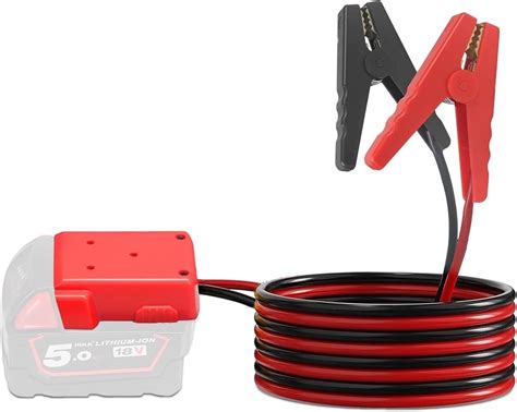 Beleeb Jumper Cables For Car With Adapter For Milwaukee M18 18V