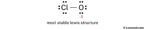 ClO- Lewis structure - Learnool