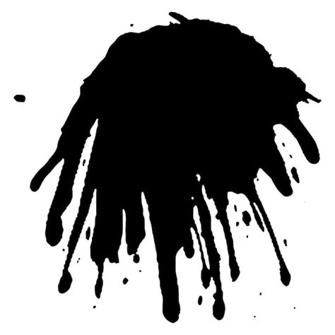 Premium Vector Vector Black Ink Drops And Paint Splashes Hand Drawn