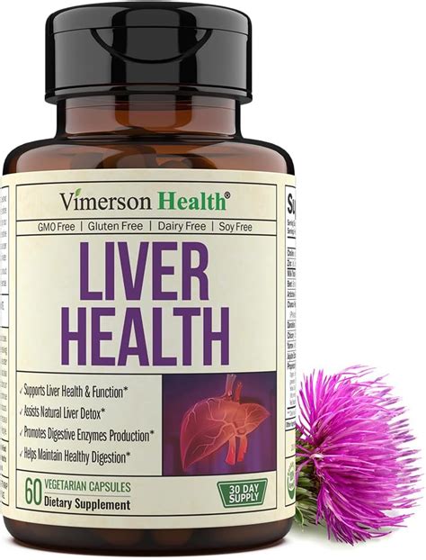 Liver Health Detox Support Supplement Natural Herbal Blend With Artichoke Extract Milk Thistle