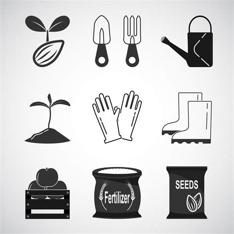 Gardening Icon Set 1270923 Vector Art At Vecteezy