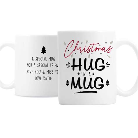 Personalised Christmas Hug Mug By Uniqueful