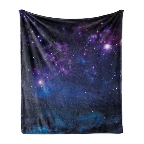 Space Soft Flannel Fleece Throw Blanket Milky Way Themed Dark Matter