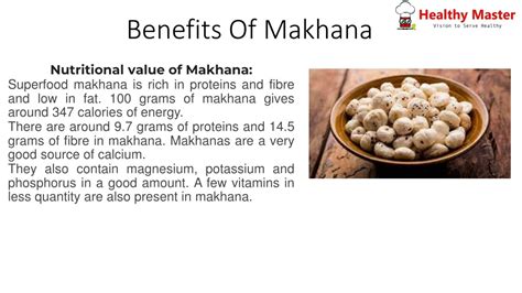 Ppt Benefits Of Makhana Powerpoint Presentation Free Download Id