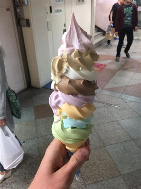 I Ate The Infamous 8 Flavor Ice Cream Cone Of Nakano Broadway Tokyo