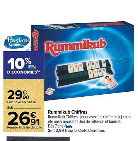 Promo Rummikub Chiffres Hasbro Gaming Chez Carrefour