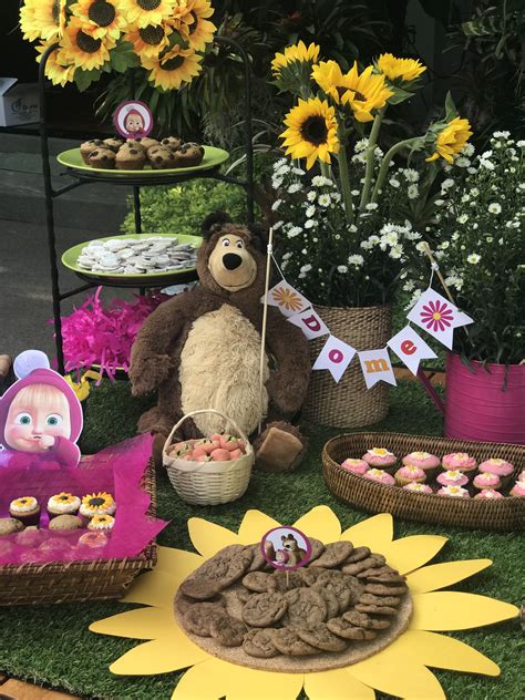 Masha And The Bear Birthday Decoration Ideas Masha And The Bear Party