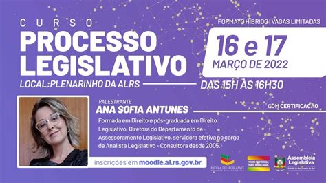 Escola Do Legislativo Curso De Processo Legislativo Aula Youtube