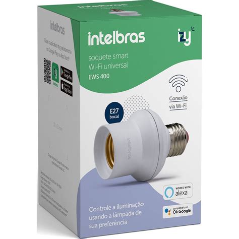 Interruptor Inteligente Soquete WiFi E27 EWS 400 4850004 Intelbras