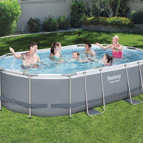 Piscine Power Steel Hors Sol Tubulaire Ovale X Cm Bestway