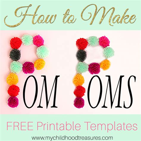 How To Make Pom Poms Printable Pom Pom Template Treasurie