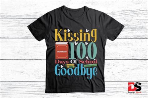 Kissing 100 Days Of School Goodbye Graphic By Design Stock · Creative Fabrica