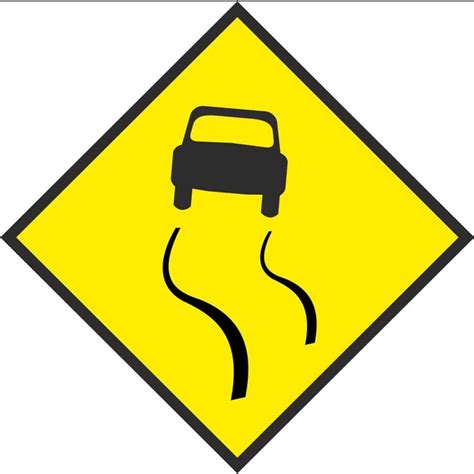 W 134 Slippery Road Road Warning Signs Ireland PD Signs